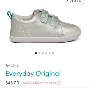 Ten Little Silver Velcro Toddler Sneakers